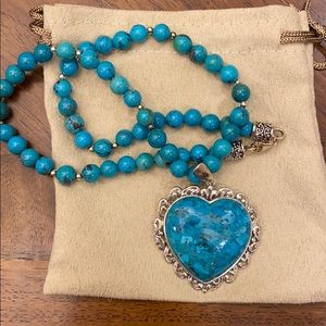 BBJ Blue heart necklace